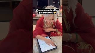 Who can finish a Math quiz the fastest? 