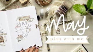 may 2021 bullet journal set up | plan with me | whimsical kittens