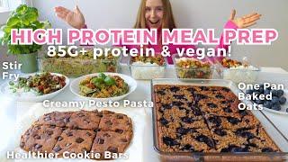 Healthy & High protein Meal Prep | Easy Vegan Recipes & 85G+ Protein Per Day