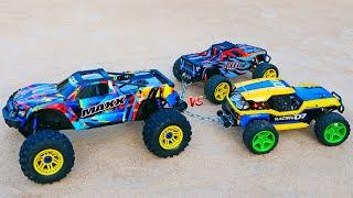 Experiment: Big RC Truck Maxx vs Mini Cars