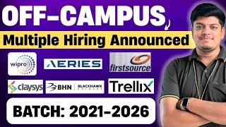 Wipro Superset Hiring | Aeries, CVENT, Trellix Hiring | Off Campus Drive 2025, 2026, 2024-2021 BATCH