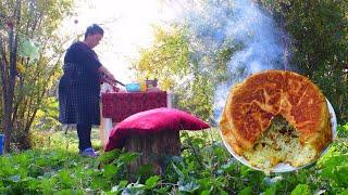 Traditional Azerbaijani SHAH PILAF Recipe. Campfire Cooking In Village Life