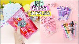 7 DIY SCHOOL SUPPLIES IDEAS - EASY BACK TO SCHOOL HACKS - Starbucks Liquid Pencil Case and more..