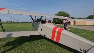 Running the new Radial engine on Joe's Biplane