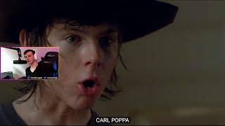 Chandler Riggs (Carl Grimes) reacts to BLR's The Walking (And Talking) Dead. (And Carl Poppa)