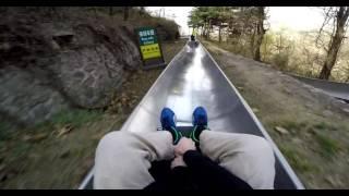 Great Wall of China Crazy Toboggan Run - POV Mutianyu Sled Ride - GoPro Hero 4