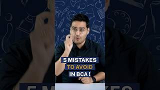 5 Mistakes BCA Students Must Avoid Helpful for Good BCA Career! #shorts #youtubeshorts #bca