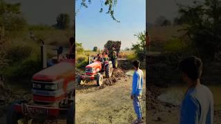 Mahindra Arjun Tochen John Deere tractor loaded sugarcane Trolley