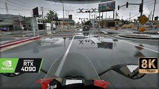 [8K] Grand Theft Auto V POV Ultra Realistic Motorbike Gameplay Raytracing GI | QuantV | 5Real | WLS