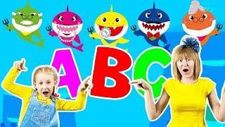 Shark ABC Song | Sing along with Anuta's family and baby shark | Song for kids | Anuta Kids Channel