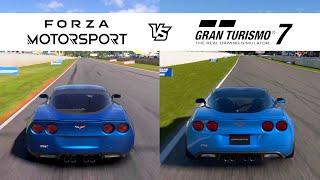 Forza Motorsport vs Gran Turismo 7 - Chevrolet Corvette C6 ZR1 - FM8 vs GT7 Comparison