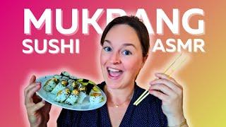 ASMR | Sushi mukbang | Praten over sport