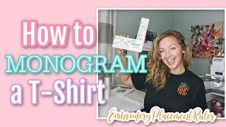 HOW TO MONOGRAM A T-SHIRT: PUMPKIN MONOGRAM TOPPER: EMBROIDERY PLACEMENT RULER