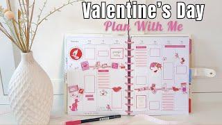 Valentine's Day 2025 Plan With Me - Big Vertical Happy Planner - Pink & Red Spread