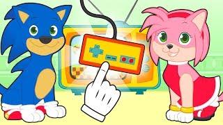 BABY PETS Kira and Max Dress up as blue hedgehog and his friend Games and Cartoons for Kids