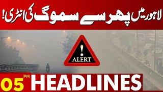 Smog Alert | Maryam Nawaz | School Updates | Lahore News Headlines 05 PM | 20 Nov 2024