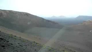 Views from the top of Mount Timanfaya Volcano