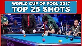 TOP 25 BEST SHOTS World Cup Of Pool 2017 (9-ball pool)