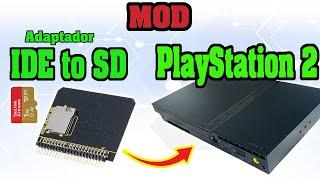 Adaptador MicroSD a IDE en PlayStation 2 Slim (SCPH-70xxx)  = FAT con HDD Adapter