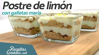 POSTRE DE LIMÓN con galletas María - Postres fáciles y rápidos SIN HORNO