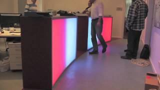 MADRIX NEO @ reception counter RGB LED lighting control