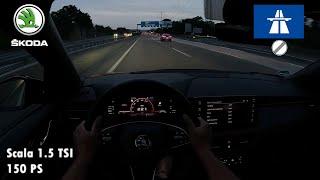 Dawn POV Drive | 2024 Skoda Scala 1.5 TSI DSG | 150 PS | ASMR | German Autobahn | Topspeed