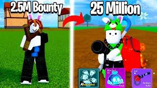 I Got 25 MILLION Bounty With ACIDUM Rifle (Blox Fruits)