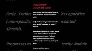 PULMONARY MUCORMYCOSIS    #Karthik Palada