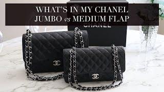 What's In My Bag Chanel Jumbo Classic Flap VS Chanel Medium/Large Classic Flap