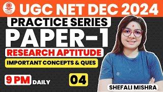 UGC NET Dec 2024 I Paper 1 Research Aptitude Important Concepts & Que by Shefali Mishra I Class 05