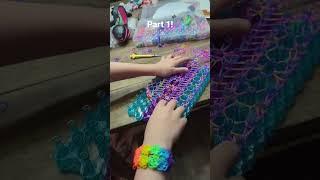 epic rainbow loom bracket part 1 #rainbowloom #like #subscribe #epic #loomband #lilymaddieplaysarmy