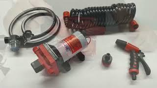 SEAFLO 42 Series Washdown Pump Kit With 7.5m Coiled Hose