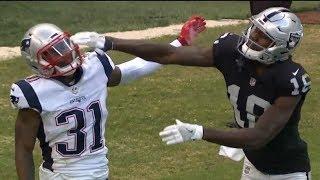 Johnny Holton Takes A Swing At Jonathan Jones | Patriots vs. Raiders | NFL