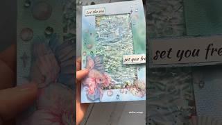 Ocean Theme | Liquid Shaker Card #cardmaking #asmr #crafting