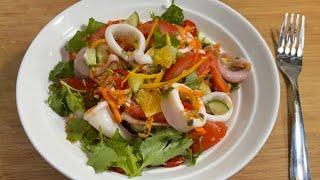 百香果橙香透抽沙拉 Passion Fruit and Orange Salad with Squid