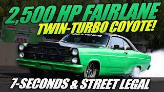 2,500 HP Boosted '67 Ford Fairlane | 180-MPH Twin-Turbo True Street 5.0L Coyote Swapped Terror!