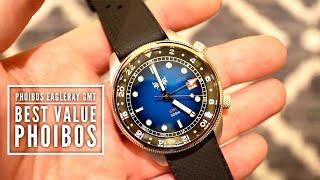 PHOIBOS GMT EAGLE RAY Watch Review - Very Nice 300M Dive Watch