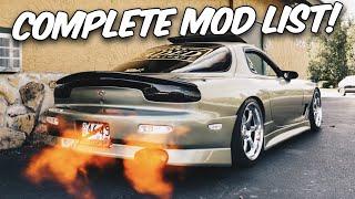 COMPLETE Build List For my 500WHP Mazda RX-7