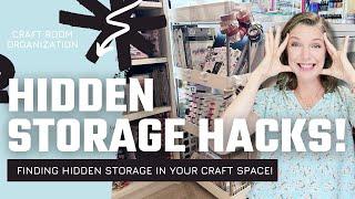 Hidden Storage Hacks || Craft Room Organization