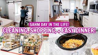 REALISTIC Stay-at-Home Mom Routine | Cleaning, Target Spring Finds, & easy Crockpot Dinner!