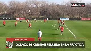 Práctica de River Ferreira le hizo un golazo a Armani