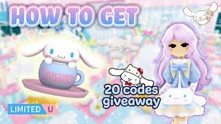 How To Get "Cinnamoroll Tea Cup Hat" - FREE LIMITED UGC in [ My Hello Kitty Cafe ]