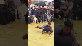 Strong Young Girl DESTROYS Handsome Guy in Intense Mixed Wrestling Battle