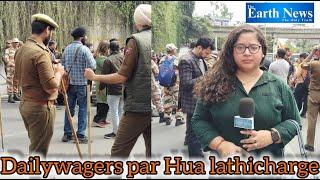 #BreakingNews : Dailywagers par Hua lathicharge