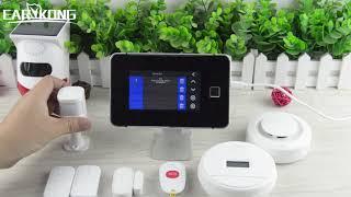 (EARYKONG) Wifi GSM Home Burglar Alarm System T90 alarm system Fingerprint Touch Alarm.