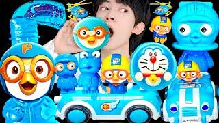 ASMR ICE CREAM BLUE PORORO JELLY RECIPE PARTY 직접 만든 블루 뽀로로 꿀젤리 먹방 DESSERTS MUKBANG EATING SOUNDS