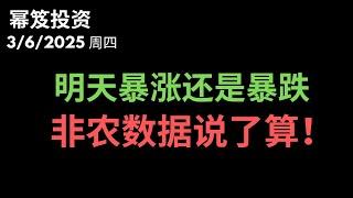 第1411期「幂笈投资」3/6/2025 涨一天，大跌两天，明天暴涨还是暴跌，就看非农数据了！｜moomoo