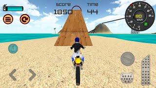 Jogo de Moto Corrida de Motocross Na Praia