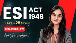 ESI Act 1948 | CMA Inter Law Revision Marathon