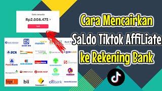 Cara tarik saldo tiktok ke rekening bank BCA | cara mencairkan saldo tiktok affiliate ke rekening